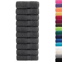 VidaXL Washandjes solund 50 st 600 g/m² 15x21 cm antracietkleurig - thumbnail