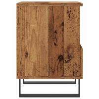 Nachtkastjes 2 st 40x35x50 cm bewerkt hout oud houtkleurig - thumbnail