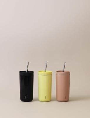 Stelton To Sip Thermosbeker met rietje Soft Black 0.4l
