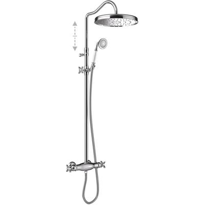 Regendoucheset Tres Clasic Thermostatische Opbouw Incl. Handdouche Chroom Tres