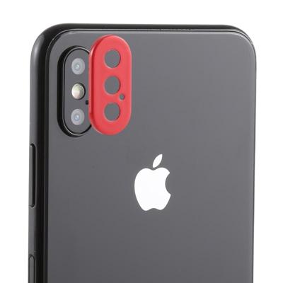 Achterzijde camera lens bescherming ring cover met tray Uitwerpgereedschap naald voor iPhone XS Max (rood) Achterzijde camera lens bescherming ring cover met tray Uitwerpgereedschap naald voor iPhone XS Max (rood)