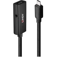 USB-C-kabel LINDY 43356 5 m Zwart - thumbnail
