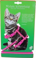 Kittentuig nylon met lijn neon roze reflecterend Kitten-en-kattenhalsbanden Gebr. de Boon - Gebr de boon - thumbnail