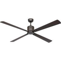 CasaFan ECO NEO III 152 BZ-NB/KI WiFi Flügel Nussbaum/Kirsche Plafondventilator 27 W (Ø x h) 152 cm x 360 mm Brons Met afstandsbediening, Timer, Met - thumbnail