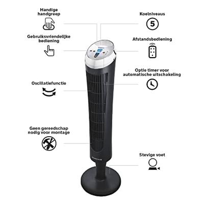 Honeywell HY254E4 Torenventilator Zwart - thumbnail
