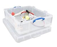 Really Useful Box 70 liter, transparant, per stuk verpakt in karton - thumbnail