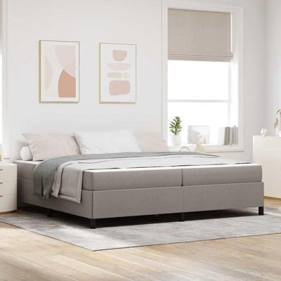 Boxspring bed Taupe en Zwart 200 x 200 cm