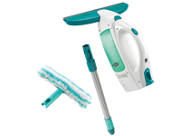Leifheit dry en clean raamzuiger met steel 43 cm en inwasser click systeem - thumbnail