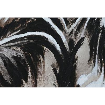 Schilderij Home ESPRIT Bruin Beige Gouden polyestyreen Canvas Palmen Tropisch (2 Stuks)