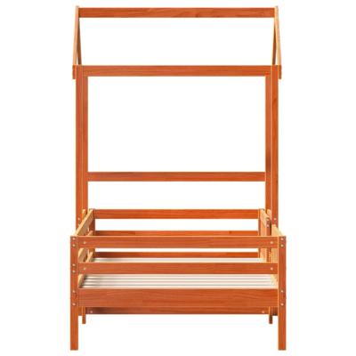 Bedframe met huisje massief grenenhout wasbruin 100x200 cm - thumbnail