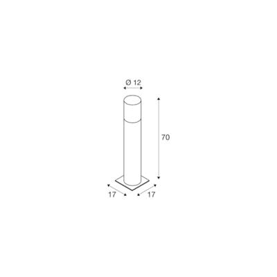 SLV 1000666 Lisene Pole Staande buitenlamp LED E27 23 W Grijs, Rook