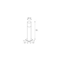 SLV 1000666 Lisene Pole Staande buitenlamp LED E27 23 W Grijs, Rook - thumbnail