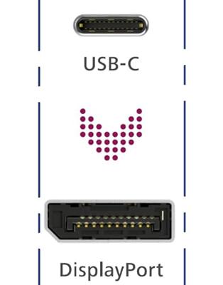 Hama Video-adapter, USB-C-stekker - DisplayPort-aansluiting, Ultra-HD 4K TV accessoire - thumbnail
