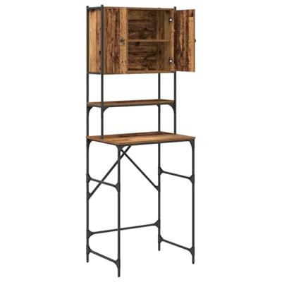Wasmachinekast Oud hout 68 x 48,5 x 194 cm 1 x Wasmachinekast