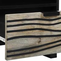 Nachtkastje met lade 2 pcs Wit en zwart 40 x 33 x 46 cm - thumbnail