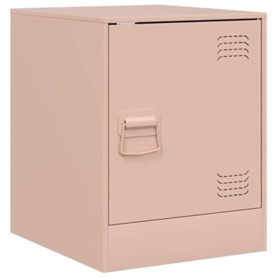 Nachtkastjes 2 st 34,5x39x44 cm staal roze