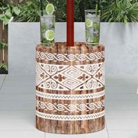 Parasolvoet Anders wit gewassen 34 x 40 cm Massief hout - thumbnail