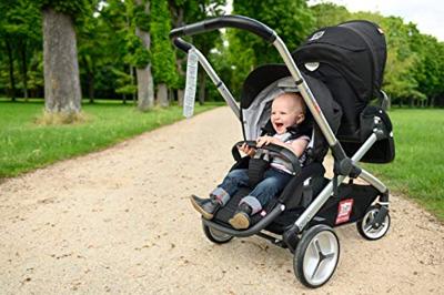 RODE KASTEEL Dubbele wandelwagen Evolutwin Black - thumbnail