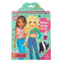 Besties fashion design kleur- en stickerboek - thumbnail
