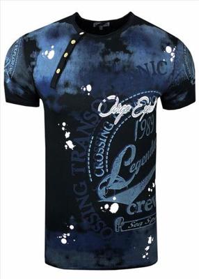 Rusty Neal - Heren T-Shirt - Zwart - Zachte Stof - Italianstyle