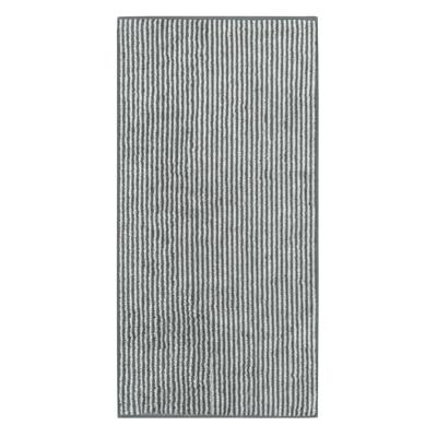 Cawö Cawö Two-Tone Stripe Handdoek 50x100 schiefer