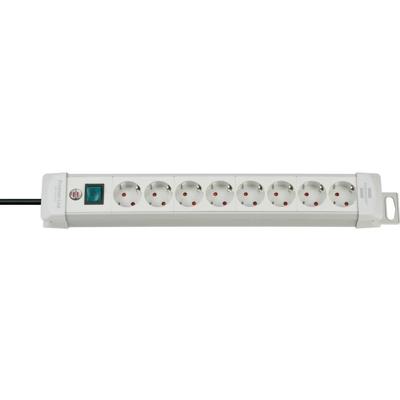 Brennenstuhl 1955580100 Stekkerdoos met schakelaar 8-voudig Lichtgrijs Randaarde stekker 1 stuk(s)