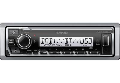 Kenwood KMR-M508DAB Autoradio enkel DIN Aansluiting voor stuurbediening, Bluetooth handsfree, DAB+ tuner, Spatwaterdicht