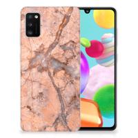 Samsung Galaxy A41 | TPU | Siliconen hoesje | Marmer Oranje - thumbnail