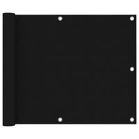 VidaXL Balkonscherm 75x400 cm oxford stof zwart - thumbnail