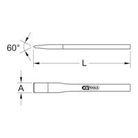 KS Tools BRONZEPlus Muurbeitel, 19 x 250 mm 9632451 - thumbnail