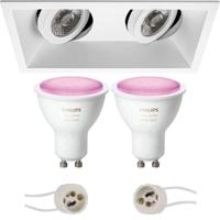 Philips Hue Inbouw LED Spot Set GU10 - Mat Wit - Bluetooth - Dubbel Kantelbaar - thumbnail