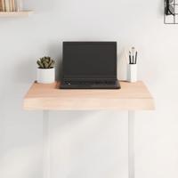 Tafelblad natuurlijke rand 60x50x6 cm massief eikenhout - thumbnail