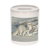 Foto poolvos spaarpot 9 cm - Cadeau vossen liefhebber - Spaarpotten - thumbnail