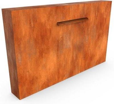 Cascadi Cortenstaal Watervalelement naast vijver 1000 x 250 x 1600 mm Geroba - Geroba