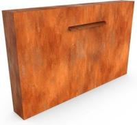 Cascadi Cortenstaal Watervalelement naast vijver 1000 x 250 x 1600 mm Geroba - Geroba - thumbnail