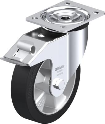 Blickle L-ALEV 180K-FI Zwenkwiel met rem Wieldiameter: 180 mm Draagvermogen (max.): 400 kg 1 stuk(s)