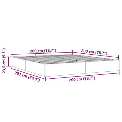 Bedframe zonder matras 200x200 cm kunstleer zwart