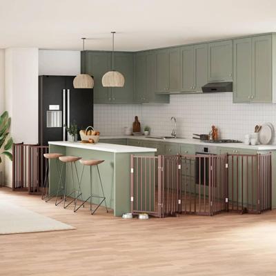 Hondenhek inklapbaar 12 panelen 600 cm populierenhout bruin