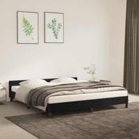 Bedframe zonder matras 160x200 cm fluweel zwart - thumbnail