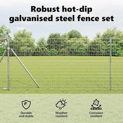 VidaXL Hek met paal zilver 1,4 x 10 m staal en pvc
