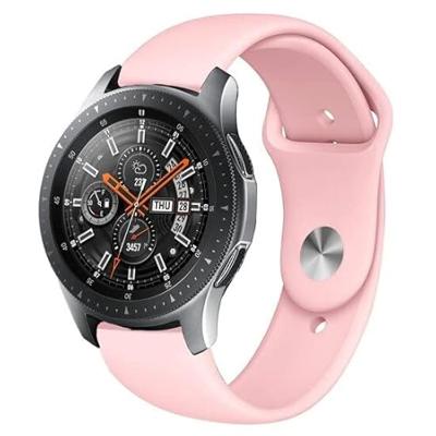 By Qubix - Compatible met Garmin Forerunner 255 - Rubberen sportband -Roze - Compatible Garmin bandje - Bandbreedte: 22mm