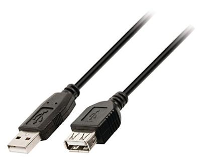 Nedis USB-Kabel | USB 2.0 | USB-A Male | USB-A Female | 480 Mbps | Vernikkeld | 3.00 m | Rond | PVC | Zwart | Label - CCGL60010BK30