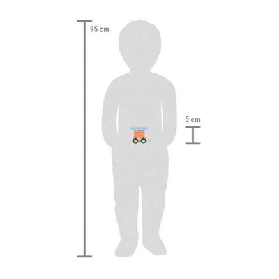 Small Foot - houten lettertrein polar - wagon zalmroze blauw