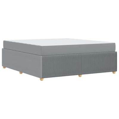 Bedframe met matras met matras Lichtgrijs 180 x 200 cm Stof