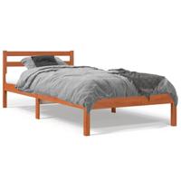 Bedframe massief grenenhout wasbruin 90x200 cm - thumbnail