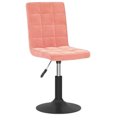 Eetkamerstoelen draaibaar 6 st fluweel roze