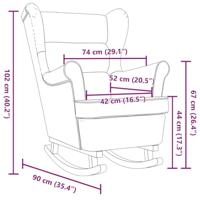 Schommelstoel 74x90x102 cm stof donkergroen - thumbnail