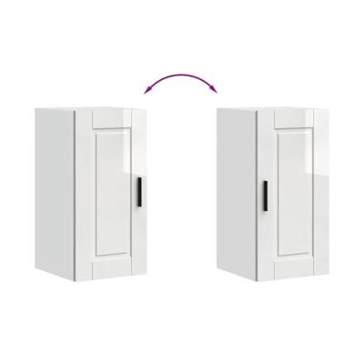 Keukenwandkast Porto bewerkt hout hoogglans wit Keukenwandkast Porto bewerkt hout hoogglans wit