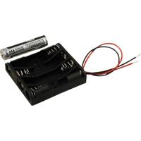 Hammond Electronics BH4AAAW Batterijhouder 4x AAA Kunststof Zwart 1 stuk(s) - thumbnail