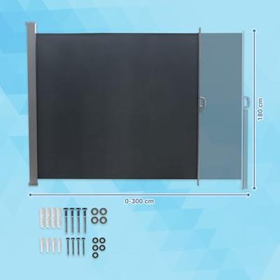 Uittrekbaar Windscherm Antraciet